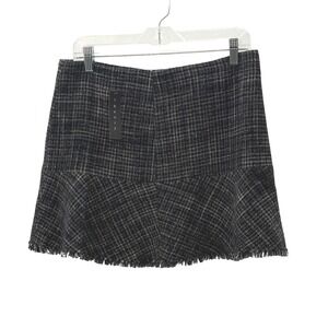 New Theory Mini Skirt Plaid Wool School‎ Girl Academia Blue Black Women 10 Y2K